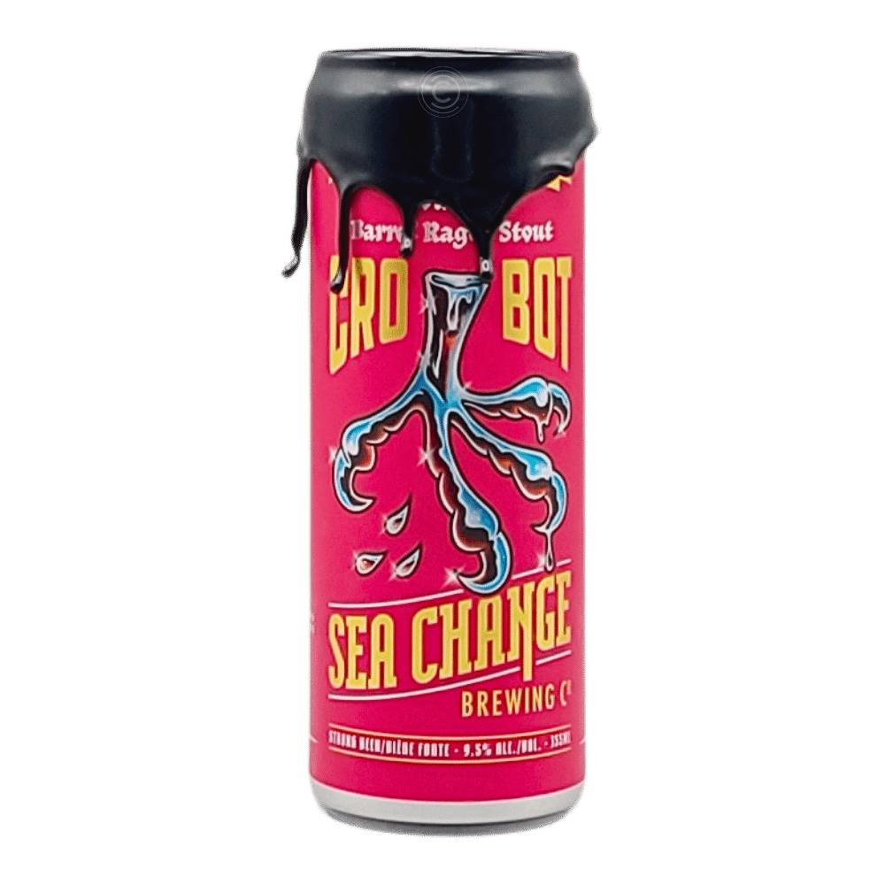 Crobot Bourbon Barrel "Raged" Stout by Sea Change Brewing Co., beer label
