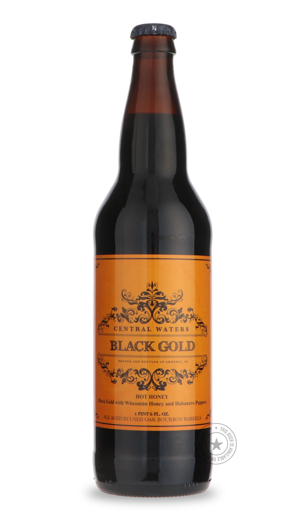 Black Gold: Hot Honey (2025) by Central Waters Brewing Co, beer label