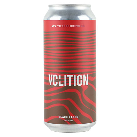 Threes Volition Black Lager by Threes Brewing, beer label