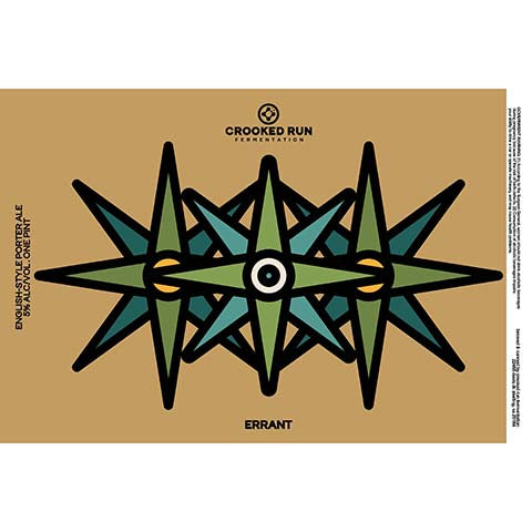 Crooked Run Fermentation Errant Porter Ale by Crooked Run Fermentation, beer label