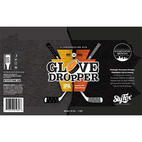 Rivertowne Glove Dropper IPA by Rivertowne Brewing, beer label