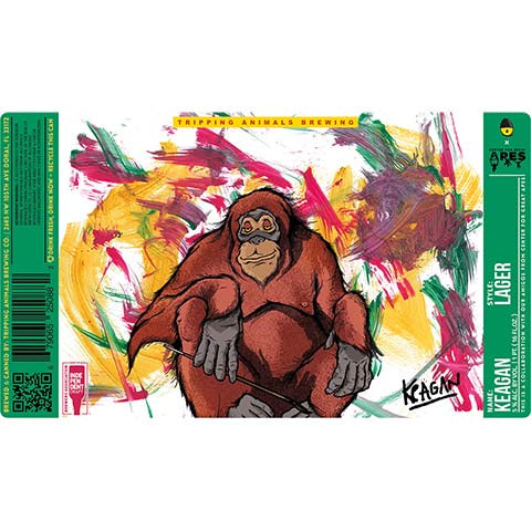 Tripping Animals Keagan Lager by Tripping Animals Brewing Co., beer label