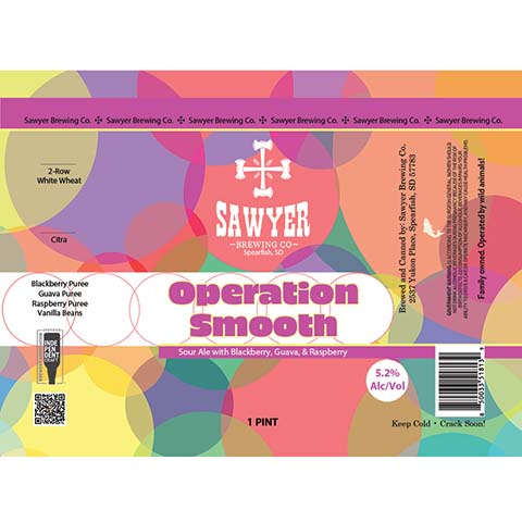 Sawyer Operation Smooth Sour Ale by Sawyer Brewing Co., beer label