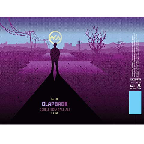 New Anthem Galaxy Clapback DIPA by New Anthem Beer Project, beer label