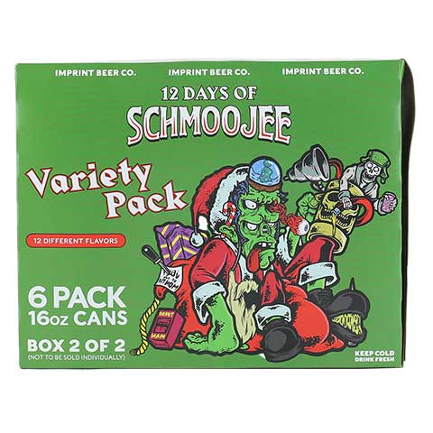 Imprint- Green 12 Days of Schmoojees 6-Pack by Imprint Beer Company, beer label
