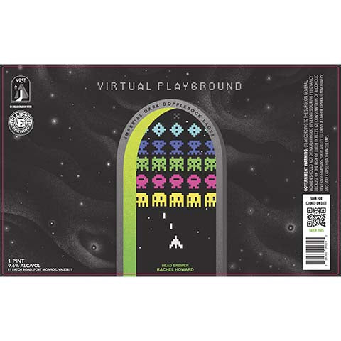 Nost Virtual Playground Imperial Dark Dopplebock Lager by Nost Brewing Project, beer label