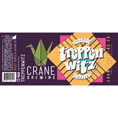 Crane Brewing Treppenwitz Lager by Crane Brewing Company, beer label