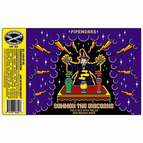 Pipeworks Summon the Unicorns Pale Ale by Pipeworks Brewing Co, beer label