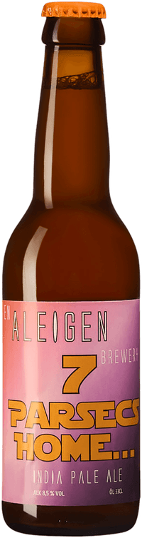 7 Parsecs home by En Aleigen Brewery, beer label