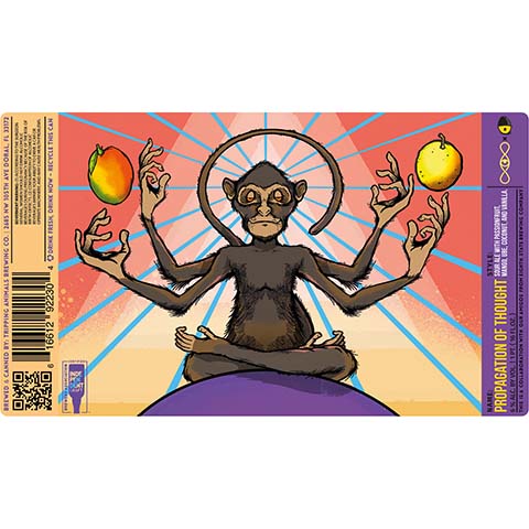 Tripping Animals Propagation Of Thought Sour Ale by Tripping Animals Brewing Co., beer label