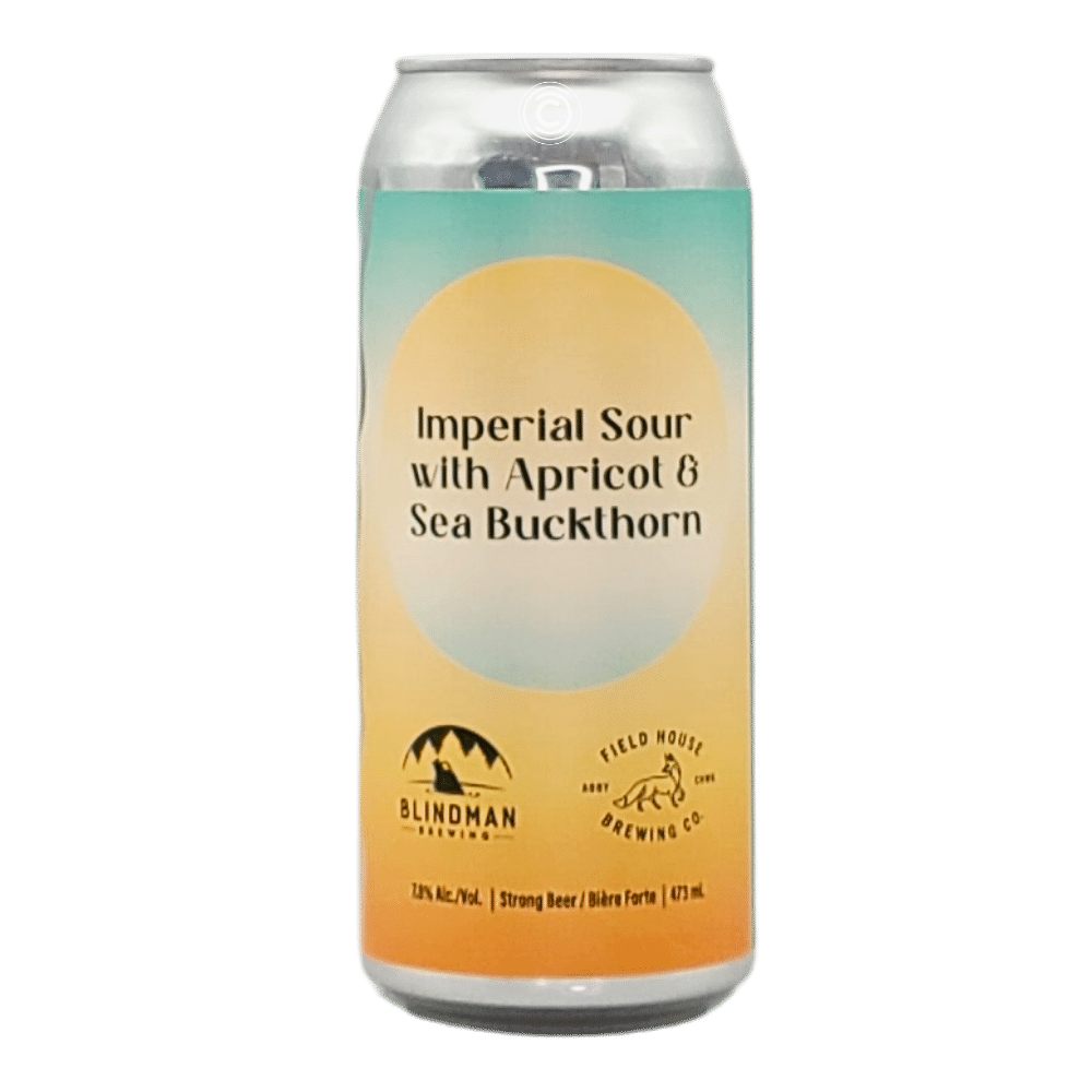 Brewing x Field House Brewing Imperial Sour with Apricot & Sea Buckthorn by Blindman Brewery, beer label
