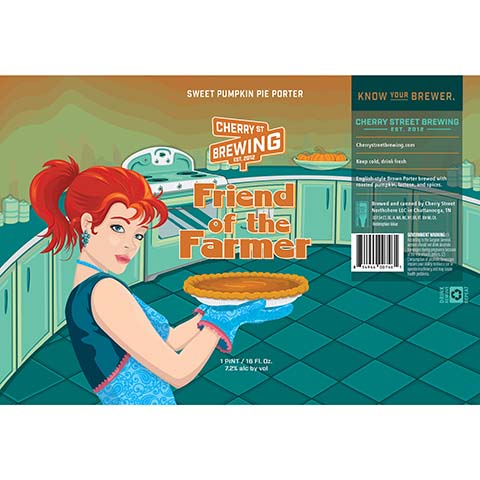 Cherry St Friend of the Farmer Brown Porter by Cherry Street Brewing, beer label