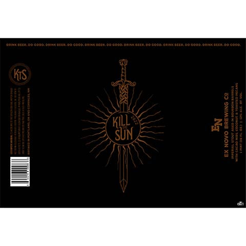 Ex Novo Kill The Sun German Chocolate Cake Imperial Stout by Ex Novo Brewing Co, beer label