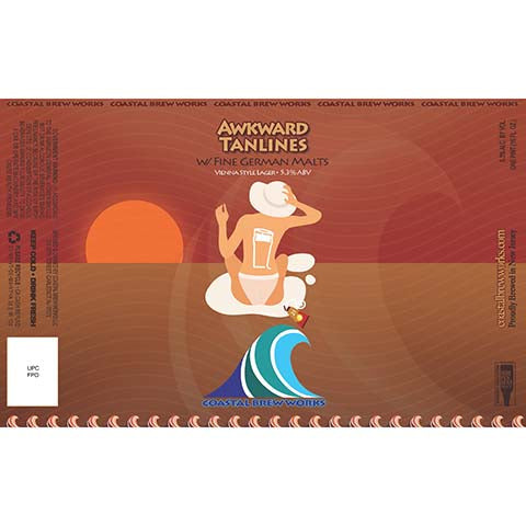 Coastal Awkward Tanlines Vienna Lager by Coastal Brewworks, beer label