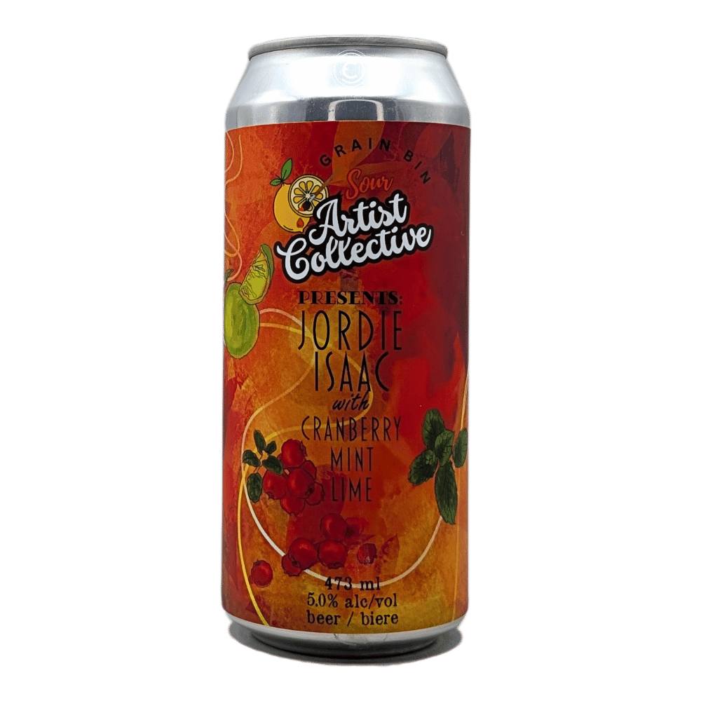 Sour Artist Collective Jordie Isaac Cranberry Mint Lime by Grain Bin Brewing Company, beer label