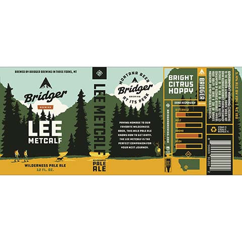 Bridger Lee Metcalf Wilderness Pale Ale by Bridger Brewing Company, beer label