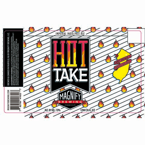 Magnify Hot Take IIPA by Magnify Brewing Company, beer label