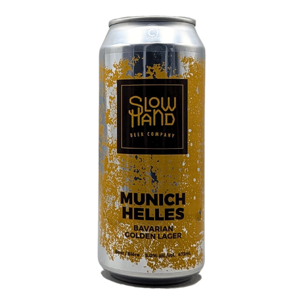 Munich Helles Lager by Slow Hand Beer Company, beer label