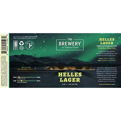 Tirrito Farm Helles Lager by Tirrito Farm Brewery, beer label
