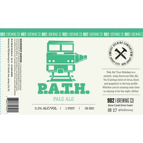 902 Brewing P.A.T.H. Pale Ale by 902 Brewing, beer label