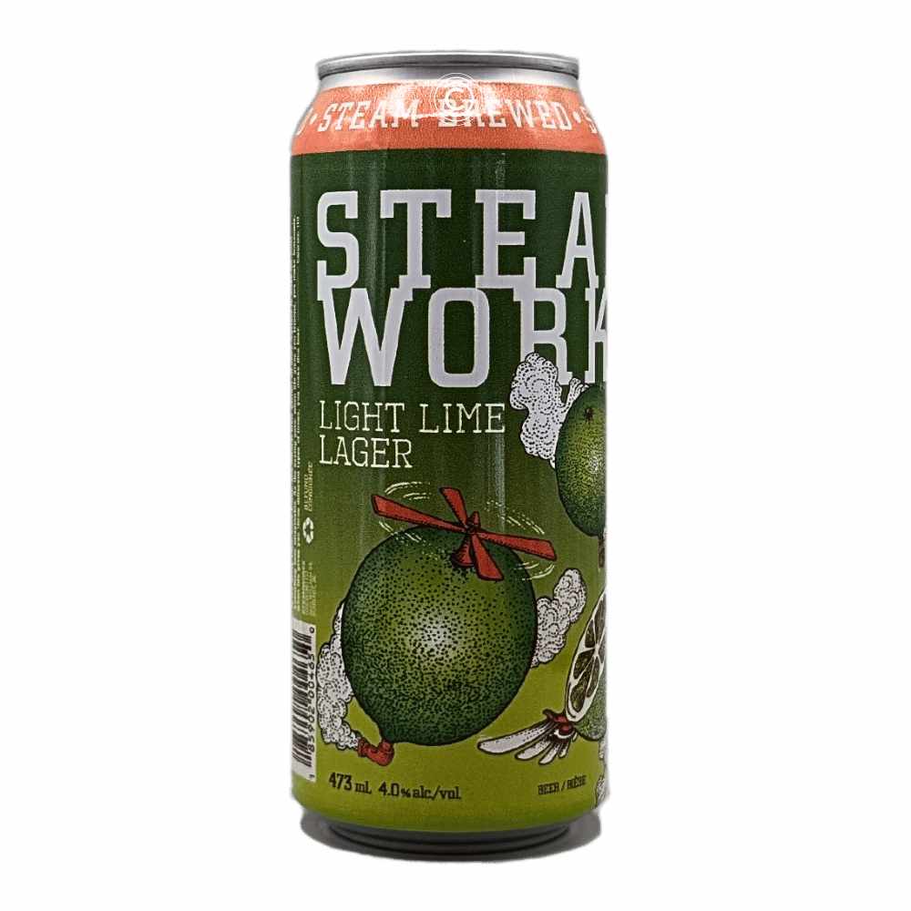 Light Lime Lager by Steamworks Brewery - Brewpub, beer label