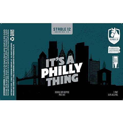 Stable 12 It's A Philly Thing Pale Ale by Stable 12 Brewing Company, beer label