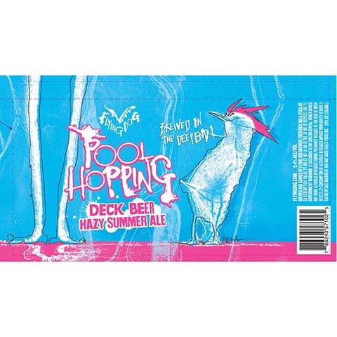 Flying Dog Pool Hopping Deck Beer Hazy Summer Ale by Flying Dog Brewery, beer label