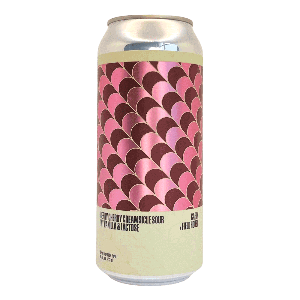 Brewing Company x Field House Brewing Co. Cherry Berry Creamsicle Sour by Cabin x Field House, beer label