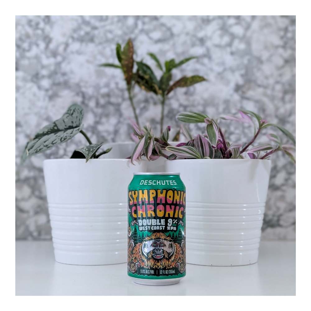 Symphonic Chronic Double Dank IPA by Deschutes Brewery, beer label