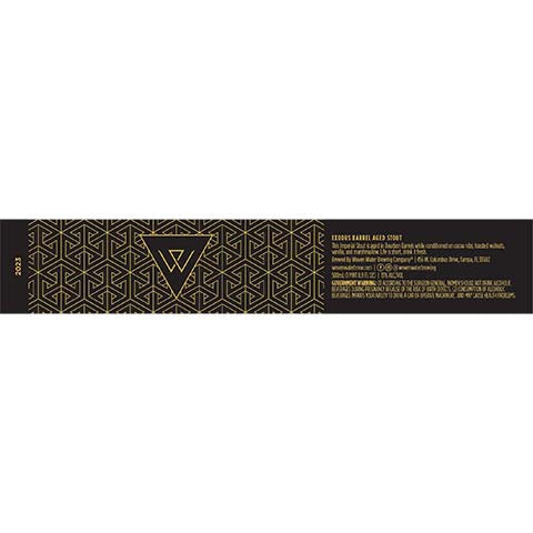 Woven Water Exodus Barrel Aged Stout by Woven Water Brewery, beer label