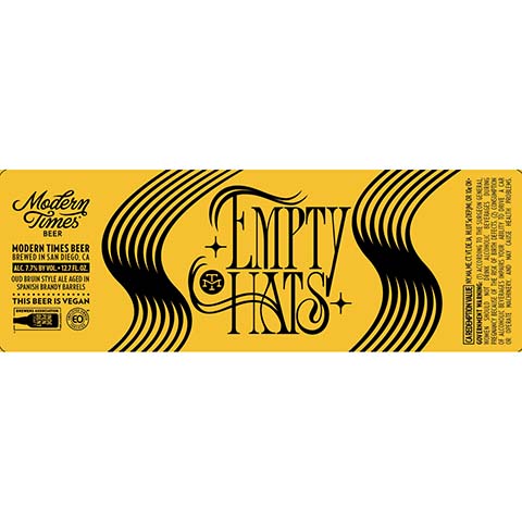 Modern Times Empty Hats Oud Bruin Ale by Modern Times Beer, beer label