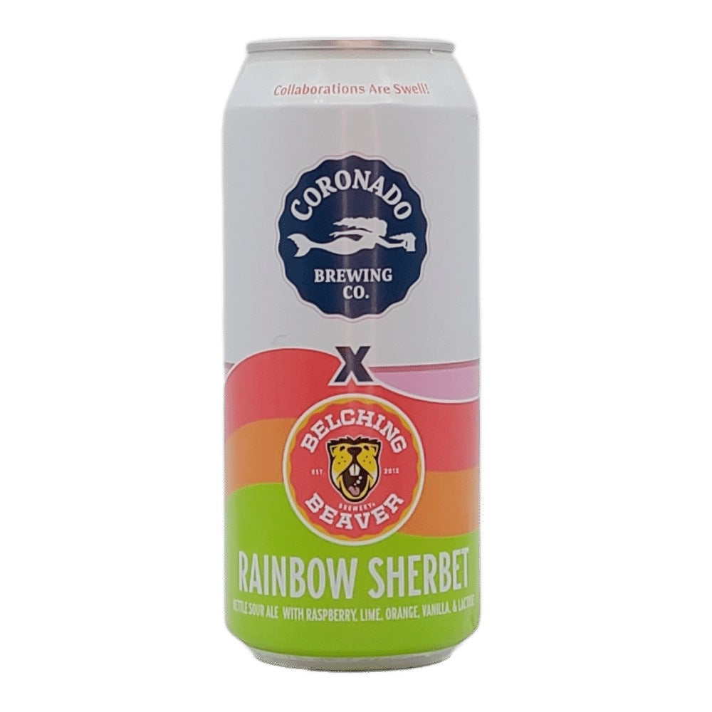 Belching Beaver Rainbow Sherbert Sour by Coronado Brewing Co, beer label