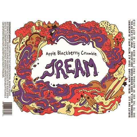 Burley Oak Apple Blackberry Crumble JREAM Sour Ale by Burley Oak Craft Brewery, beer label