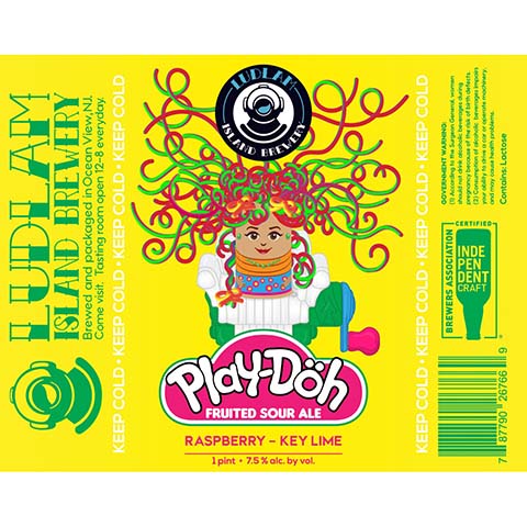 Ludlam Play-Doh Fruited Sour Ale by Ludlam Island Brewery, beer label