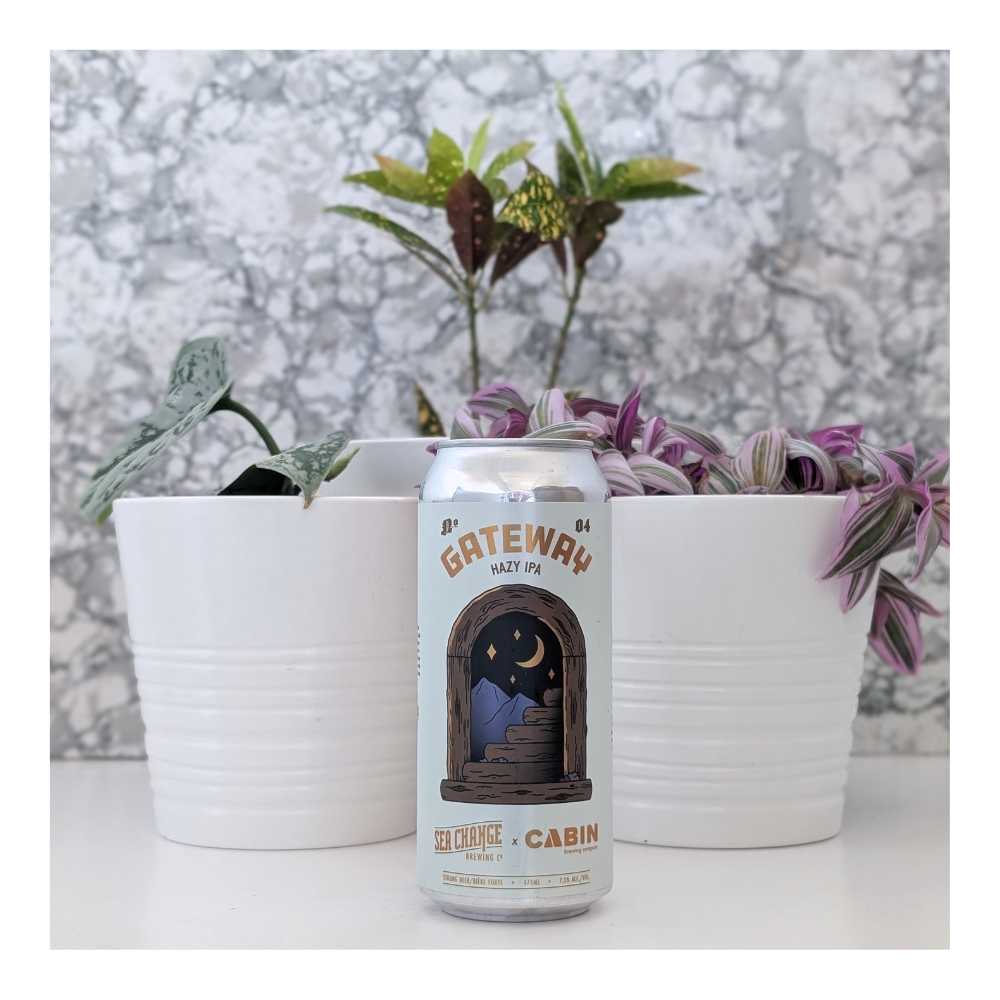 x Cabin Brewing Company Gateway No. 4: Hazy IPA by Sea Change Brewing Co., beer label