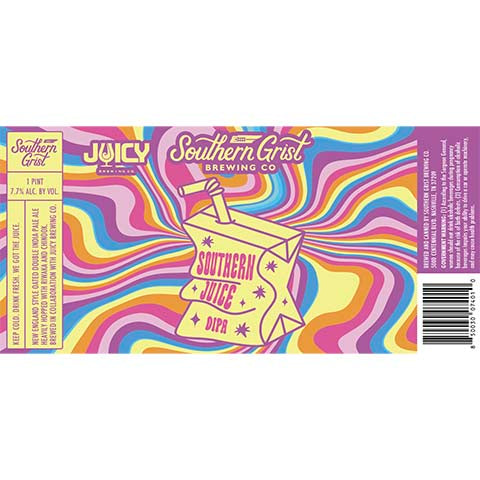 Southern Grist Southern Juice DIPA by Southern Grist Brewing Company, beer label
