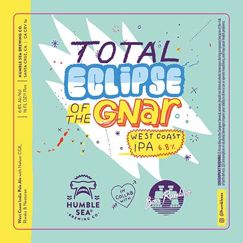 Humble Sea Total Eclipse Of The Gnar West Coast IPA by Humble Sea Brewing Co, beer label