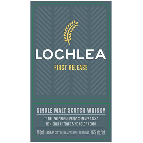 Lochlea First Release Single Malt Scotch Whisky by Lochlea Distillery, beer label