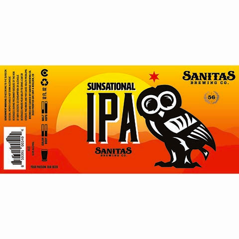 Sanitas Sunsational IPA by Sanitas Brewing Co, beer label