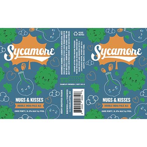 Sycamore Nugs & Kisses DIPA by Sycamore Brewing, beer label