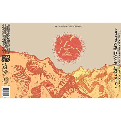 Flying Machine Death of Lager Mountain by Flying Machine Brewing Company, beer label