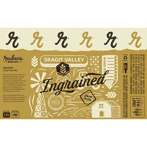 Reuben Brews Ingrained Hazy Pale Ale by Reuben's Brews, beer label