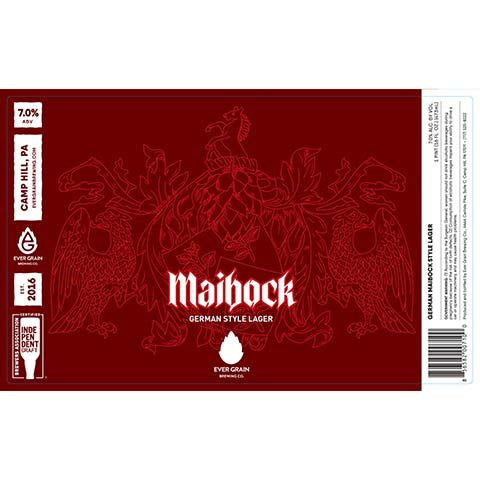 Ever Grain Maibock German Lager by Ever Grain Brewing Co, beer label