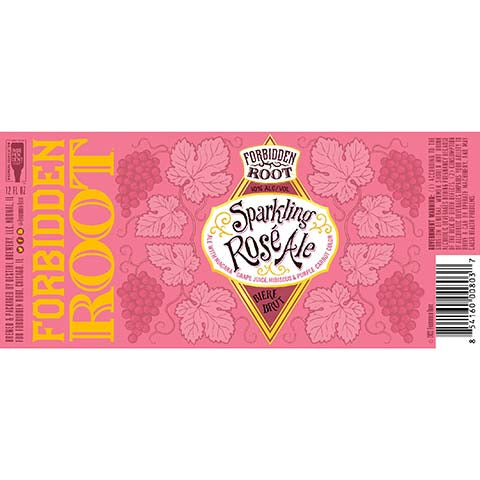 Destihl Forbidden Root Sparkling Rose Ale by Destihl Brewery, beer label
