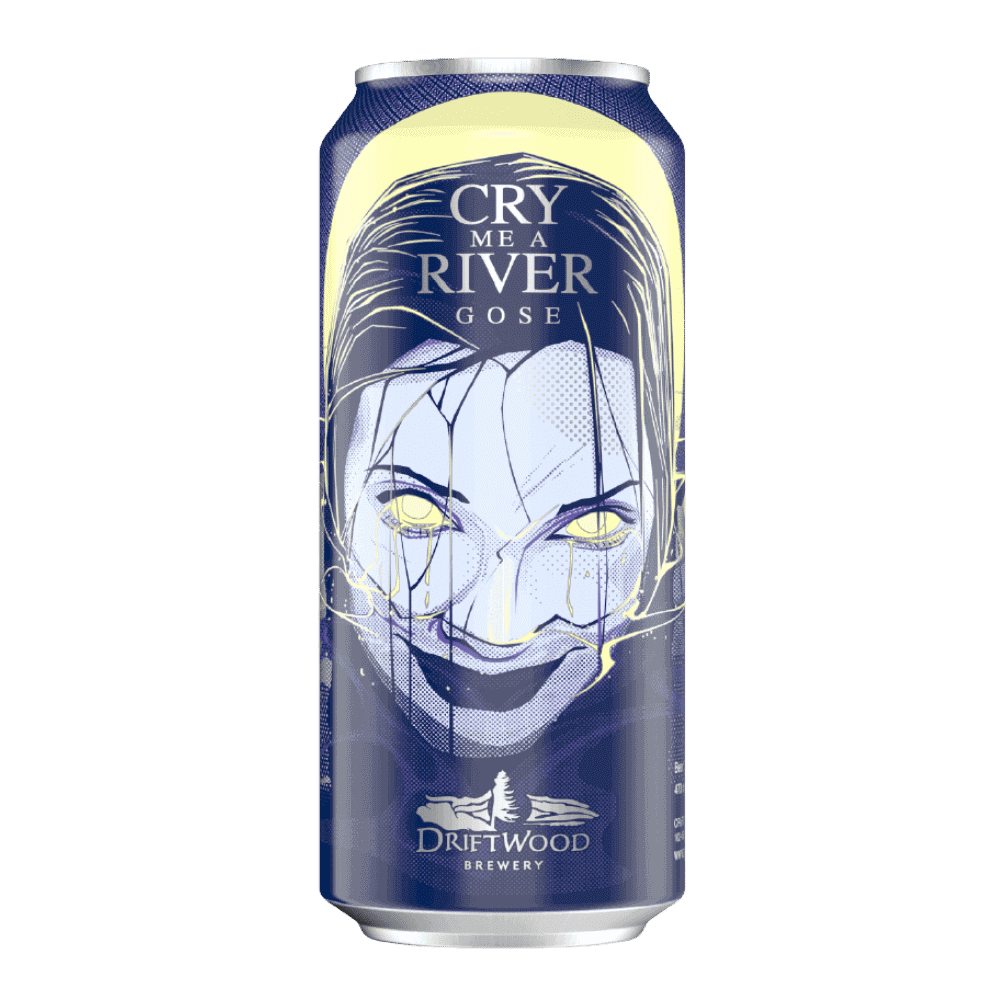 Brewery Cry Me a River Gose by Driftwood Brewery, beer label