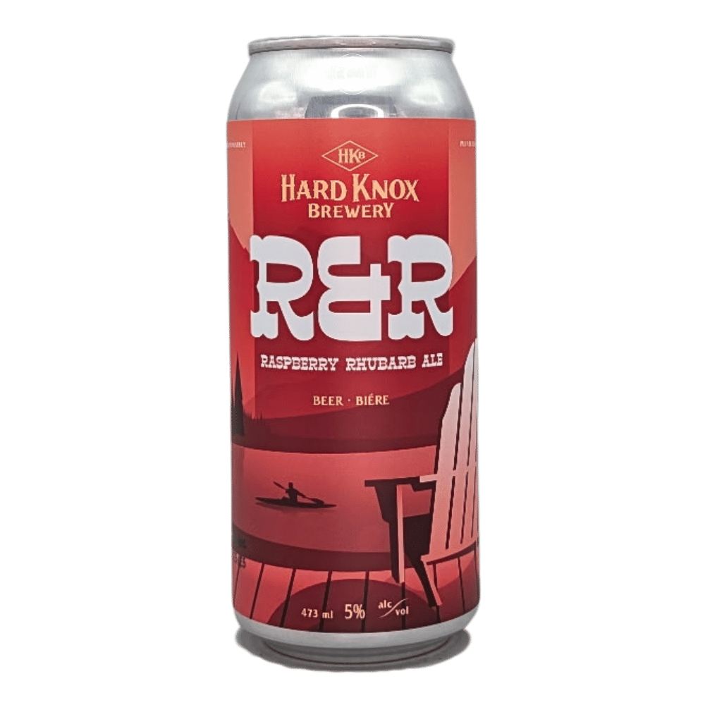R&R Raspberry Rhubarb Blonde Ale by Hard Knox Brewing, beer label
