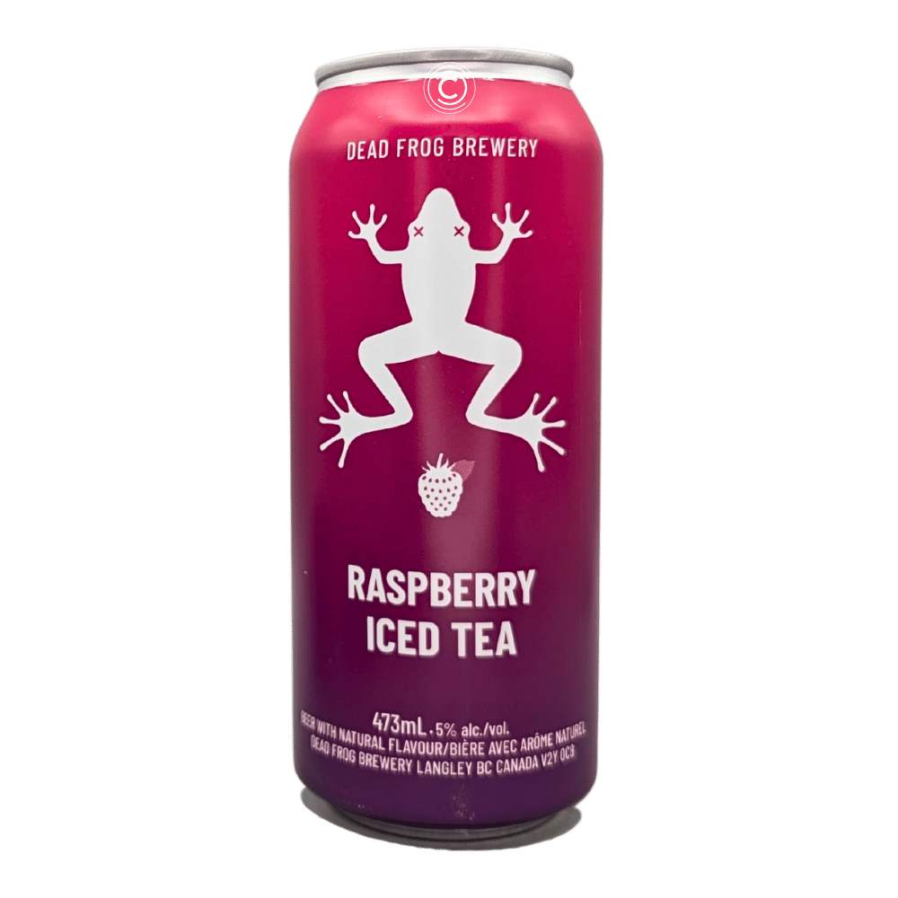 Raspberry Iced Tea Ale by Dead Frog Brewery, beer label