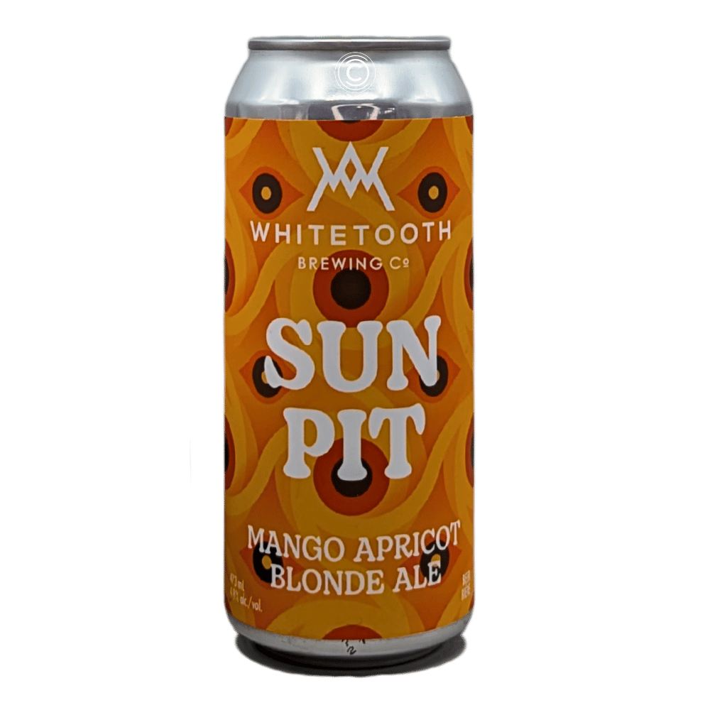 Sunpit Mango Apricot Blonde Ale by Whitetooth Brewing Co., beer label