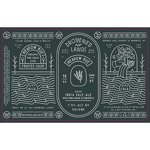 Drowned Lands Meadow Rue Sour IPA by The Drowned Lands Brewery, beer label