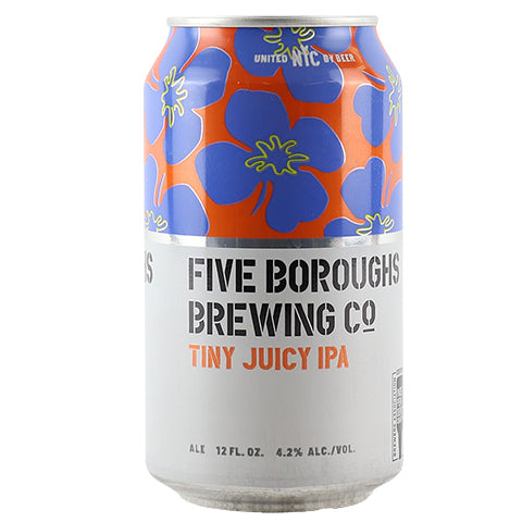 Five Boroughs Tiny Juicy Hazy IPA by Five Boroughs Brewing Co, beer label